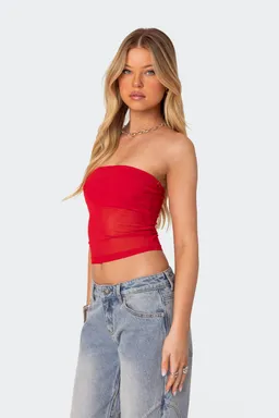 Top tubo mesh celestia de Edikted en Tops para argentina
