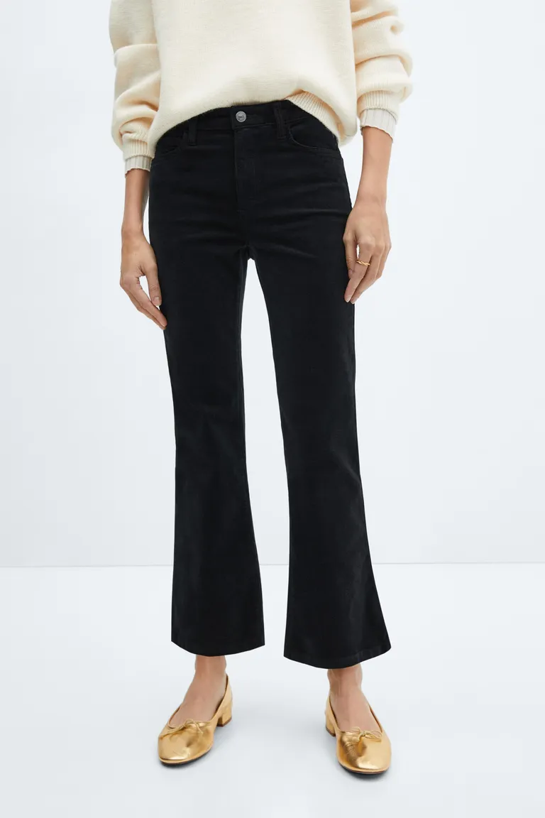 Pantalón flare crop pana de Mango en Pantalones para argentina