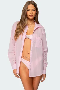 Camisa kellen transparente oversized de Edikted en Camisas para argentina