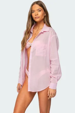 Camisa kellen transparente oversized de Edikted en Camisas para argentina