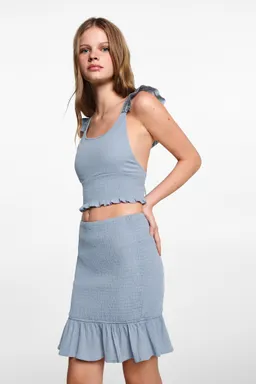 Top algodón fruncido de Mango Teen en Tops para argentina
