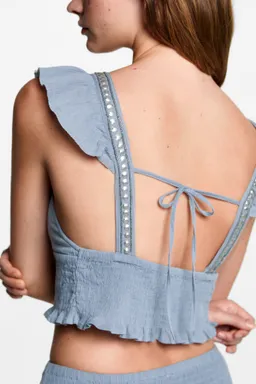 Top algodón fruncido de Mango Teen en Tops para argentina