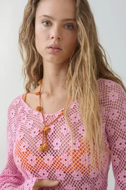 Vestido crochet flores de Mango en Vestidos para argentina