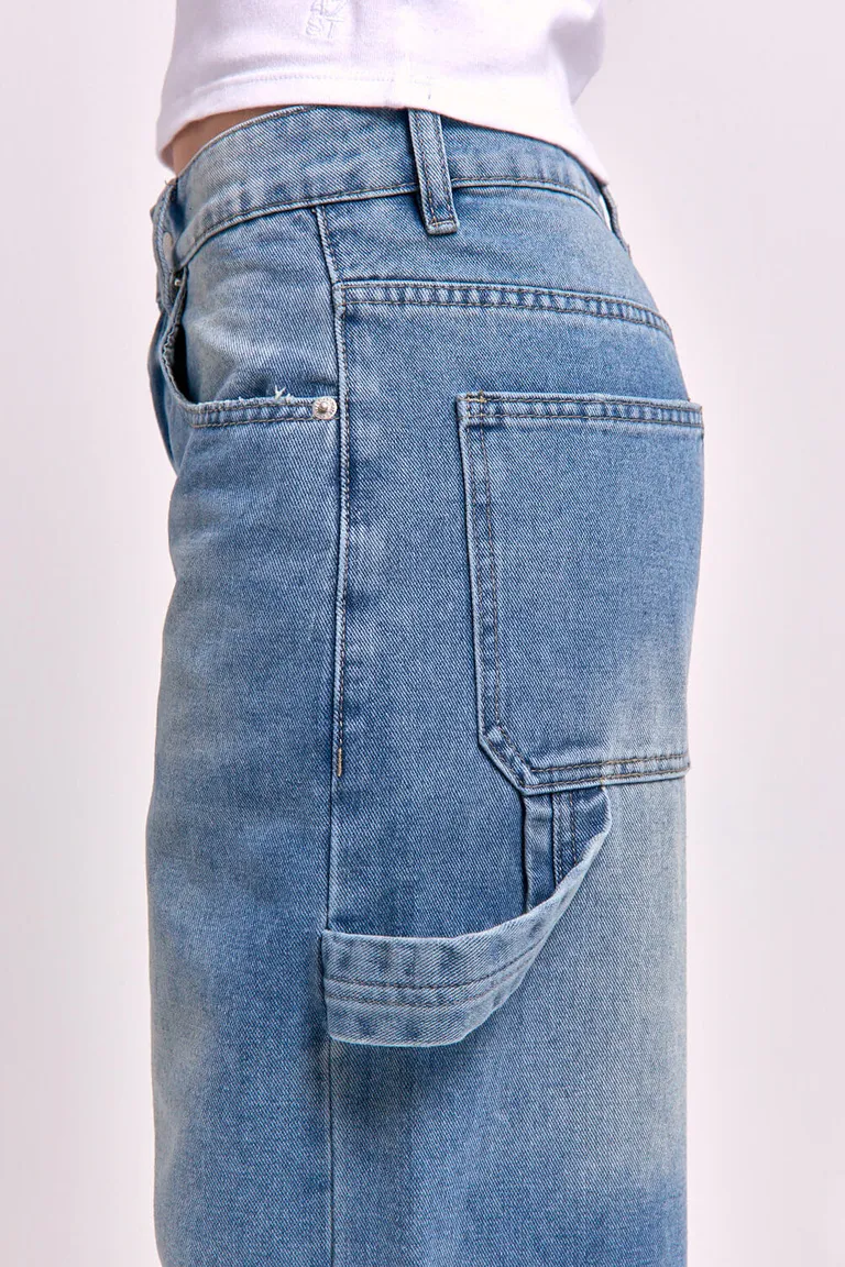 Pantalón de jean tiro medio con corte amplio y diseño tipo cargo de 47 Street en Pantalones para argentina