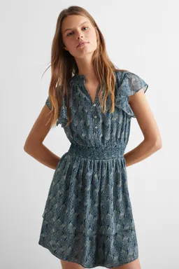 Vestido estampado con volantes de Mango Teen en Vestidos para argentina