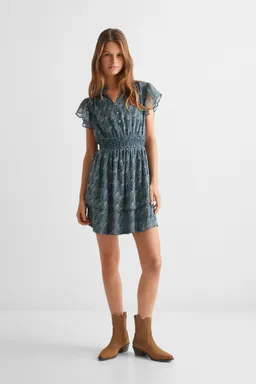 Vestido estampado con volantes de Mango Teen en Vestidos para argentina