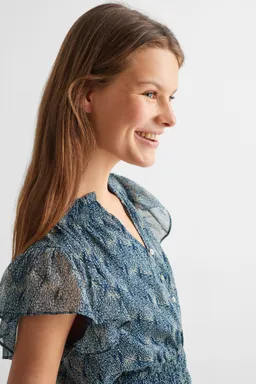 Vestido estampado con volantes de Mango Teen en Vestidos para argentina