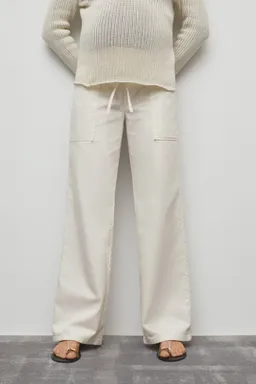 Pantalón algodón cordón ajustable de Mango en Pantalones para argentina