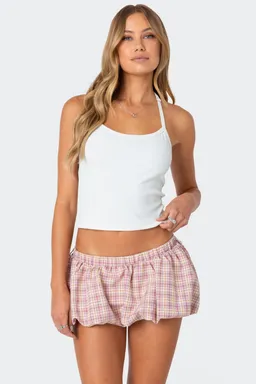 Top halter acanalado ajustable de Edikted en Tops para argentina