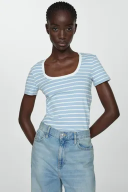 Camiseta estampada rayas de Mango en Remeras para argentina