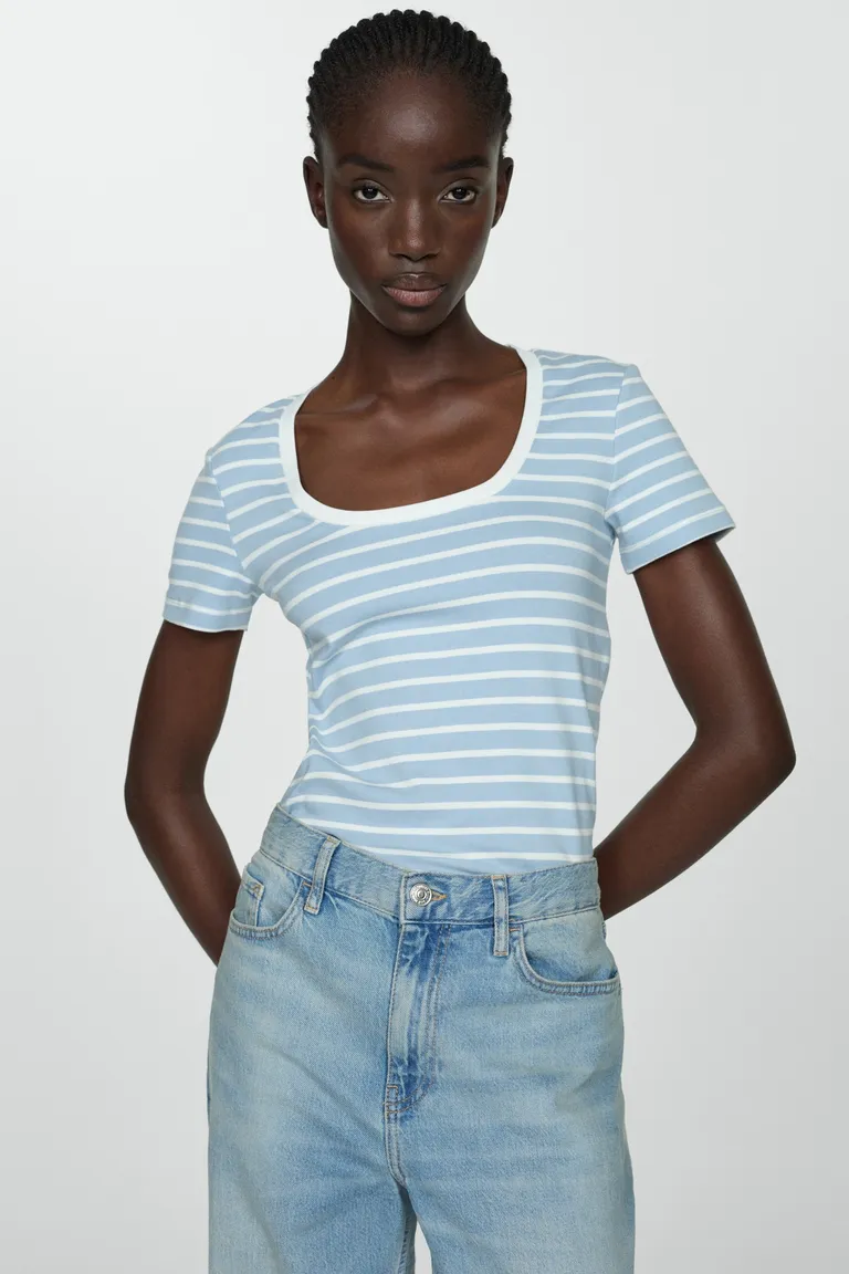 Camiseta estampada rayas de Mango en Remeras para argentina