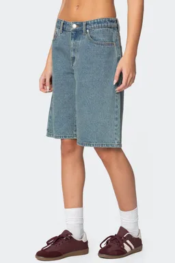 Bermudas denim tiro bajo oversized de Edikted en Shorts para argentina
