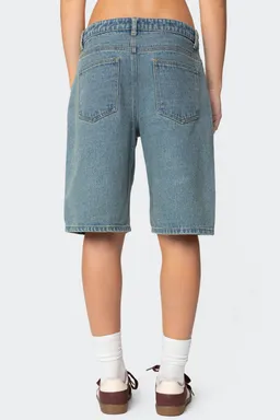 Bermudas denim tiro bajo oversized de Edikted en Shorts para argentina