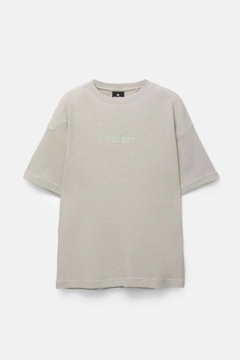 Remera waffle manga corta de Pull&Bear en Remeras y Polos para argentina