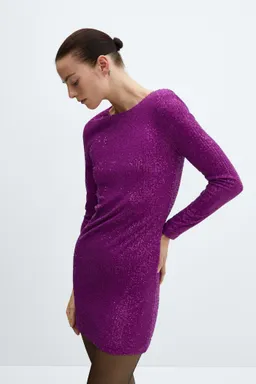 Vestido lentejuelas con hombreras de Mango en Vestidos para argentina