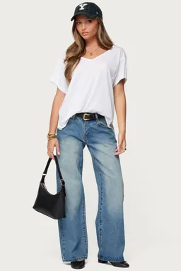 Remera oversized cuello sonora de Edikted en Remeras para argentina