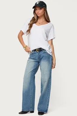 Remera oversized cuello sonora de Edikted en Remeras para argentina