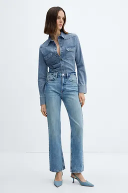 Camisa vaquera con bolsillos de Mango en Camisas para argentina