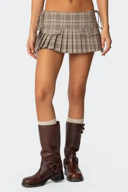 Mini falda pantalón plisada escocesa de Edikted en Faldas para argentina