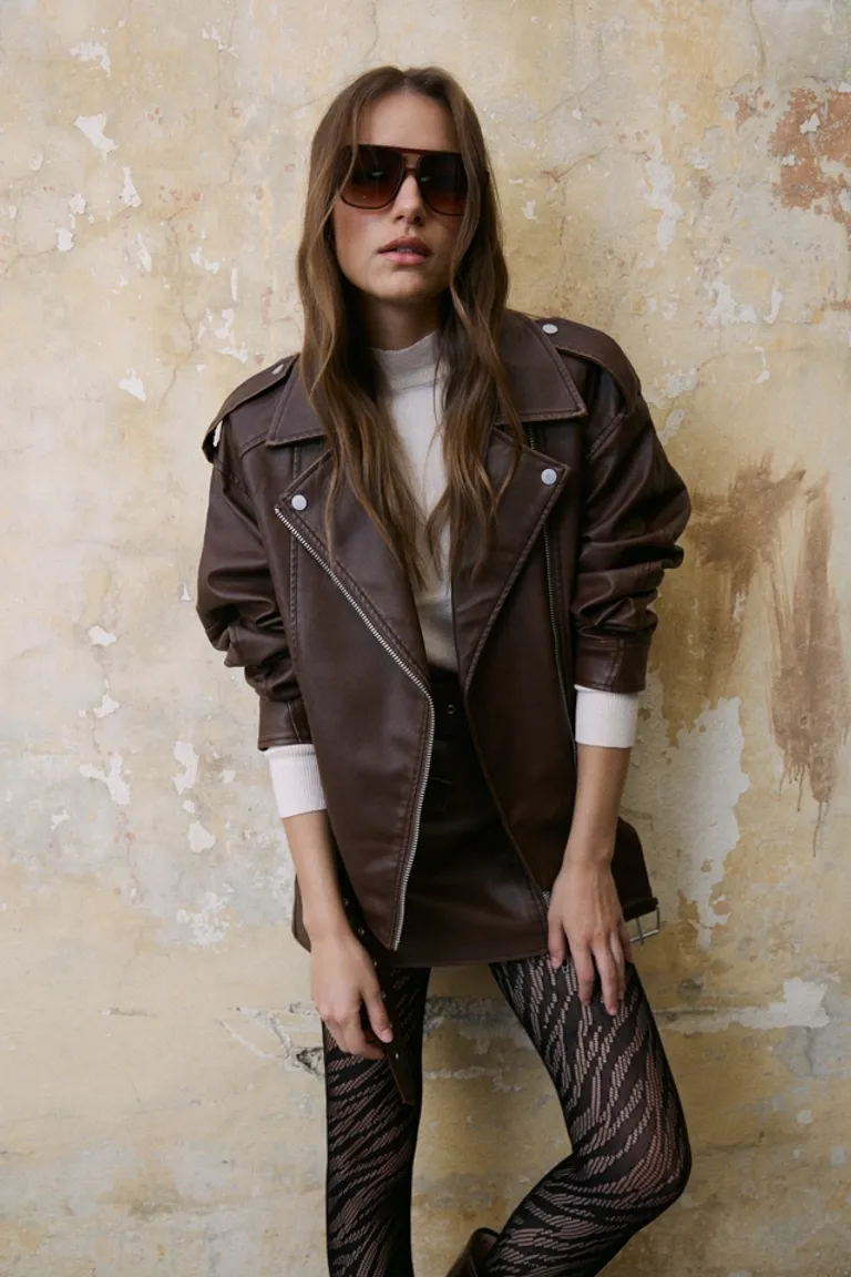 Campera de Cuero de St Marie en Chaquetas para argentina