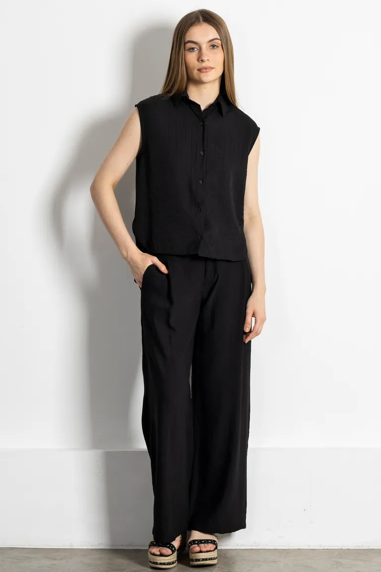 Camisa con textura arrugada, diseño asimétrico y botones delanteros para mujer de Kill en Camisas para argentina