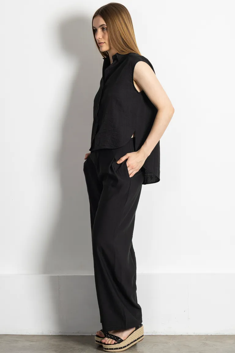 Camisa con textura arrugada, diseño asimétrico y botones delanteros para mujer de Kill en Camisas para argentina