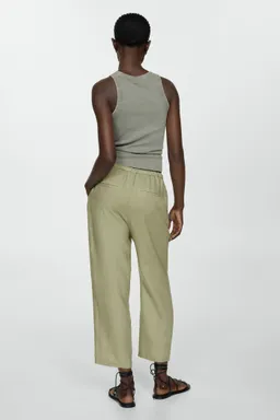 Pantalón lino de Mango en Pantalones para argentina