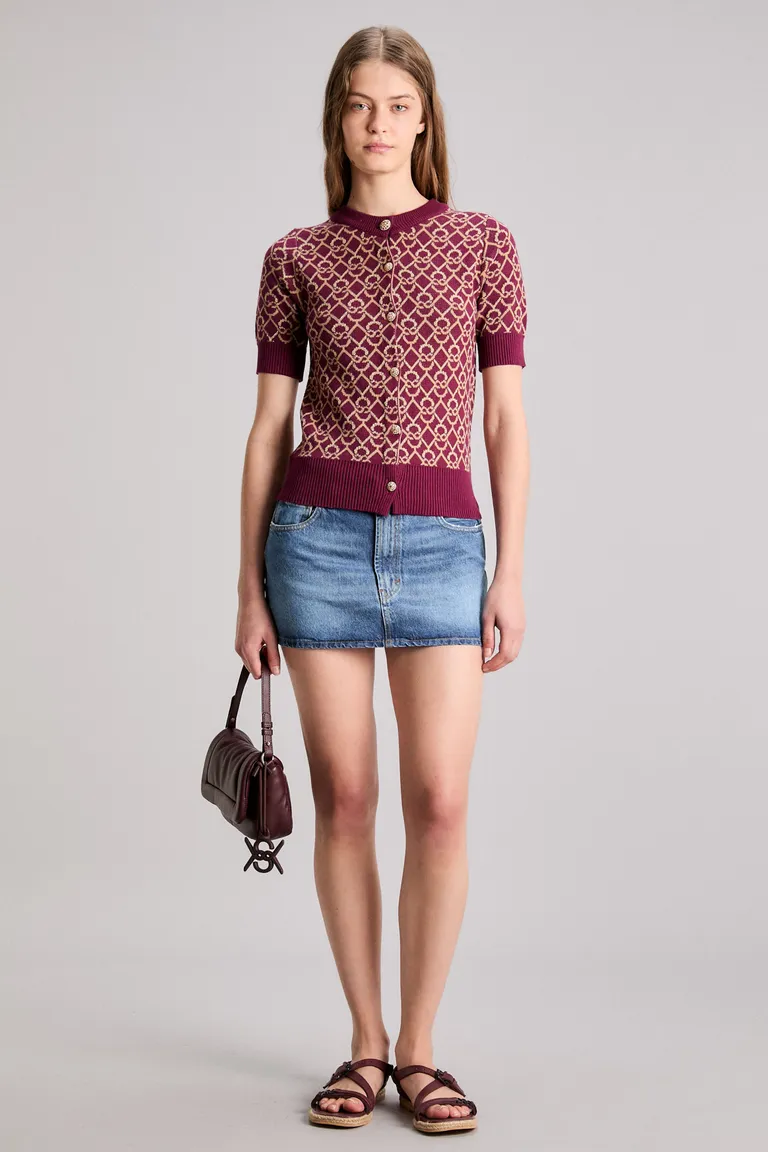 Cardigan reborn con diseño jacquard y detalles exclusivos de Kosiuko en Buzos y Sweaters para argentina