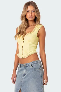 Corset encaje botones frontales de Edikted en Tops para argentina