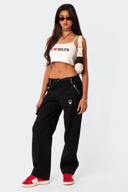 Pantalones cargo tiro bajo saphire de Edikted en Pantalones para argentina