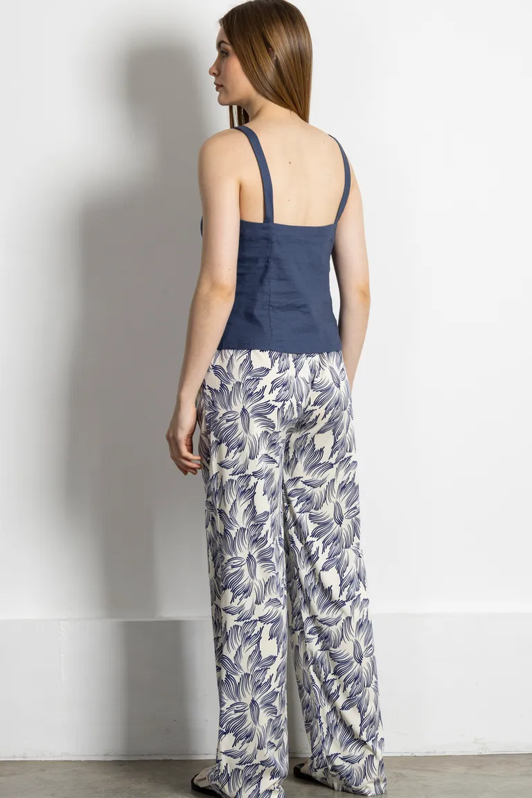 Pantalón estampado de corte holgado con cintura ajustable para mujer de Kill en Pantalones para argentina