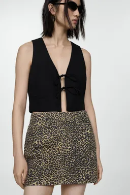 Minifalda denim leopardo de Mango en Faldas para argentina