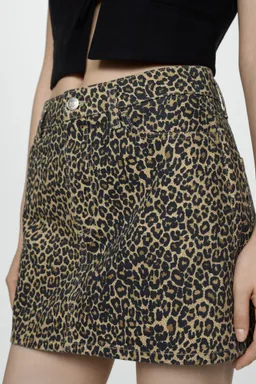 Minifalda denim leopardo de Mango en Faldas para argentina