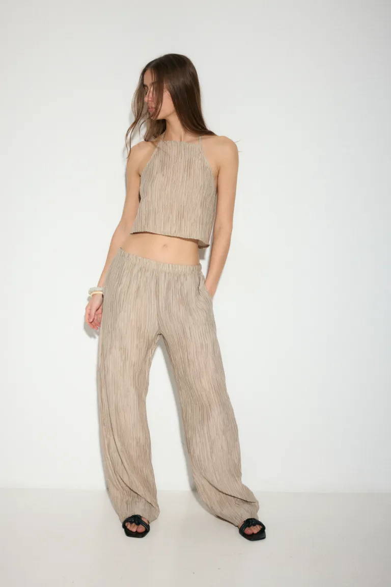 Top sin mangas de lino plisado para mujer de Audaz en Tops para argentina