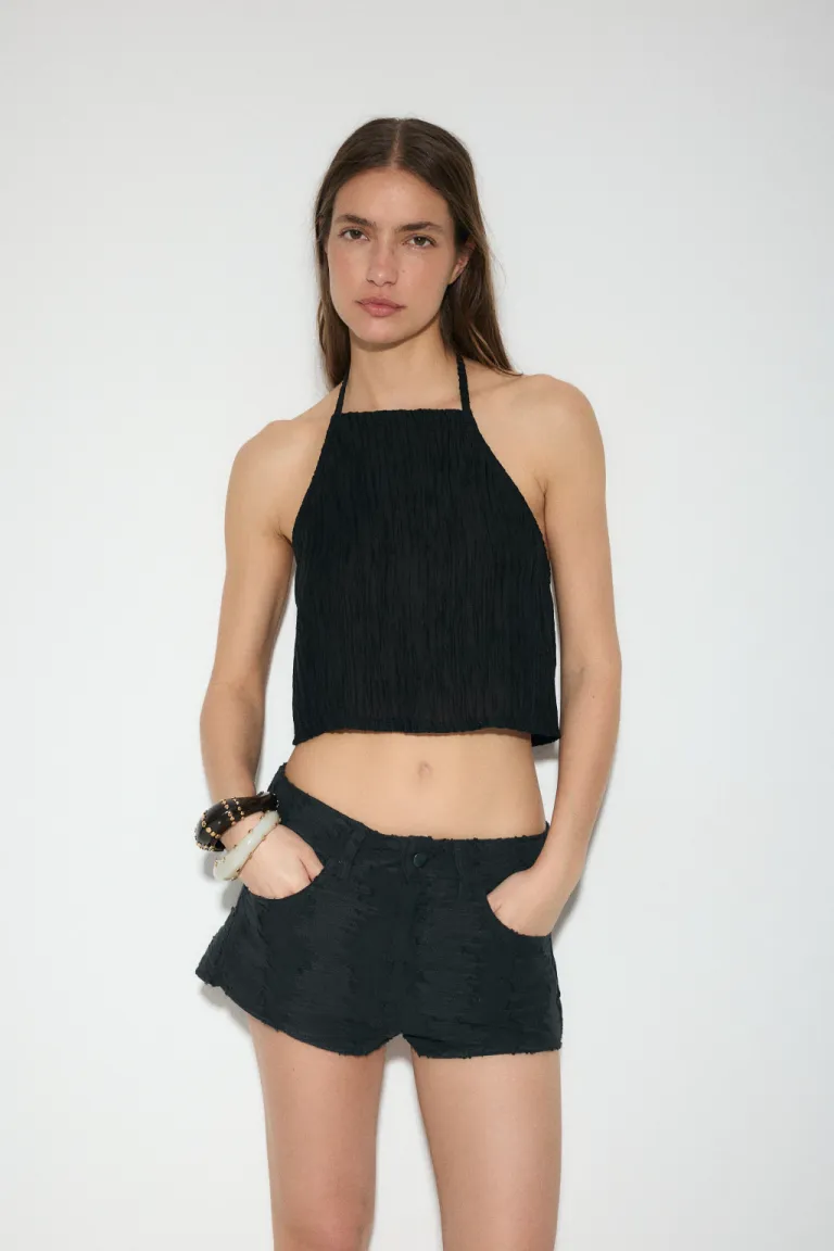 Top sin mangas de lino plisado para mujer de Audaz en Tops para argentina