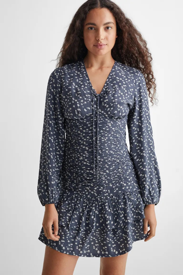 Vestido floral fruncido de Mango Teen en Vestidos para argentina