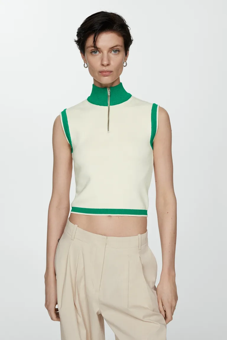 Top punto con cremallera de Mango en Tops para argentina