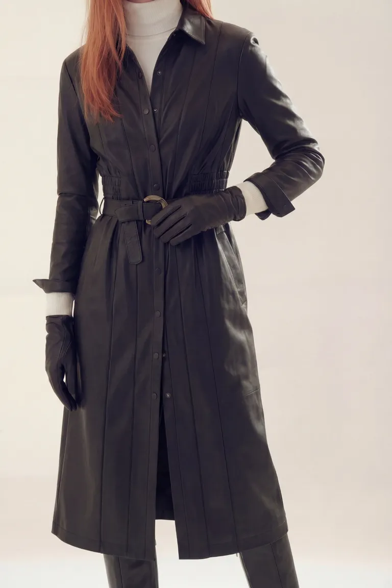 Vestido largo con botones y cinturón de ajuste a la cintura para mujer de Akiabara en Vestidos para argentina