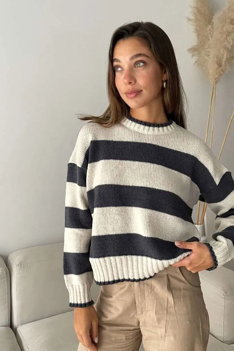 Sweater Rayado Acogedor de Hesed en Buzos y Sweaters para argentina