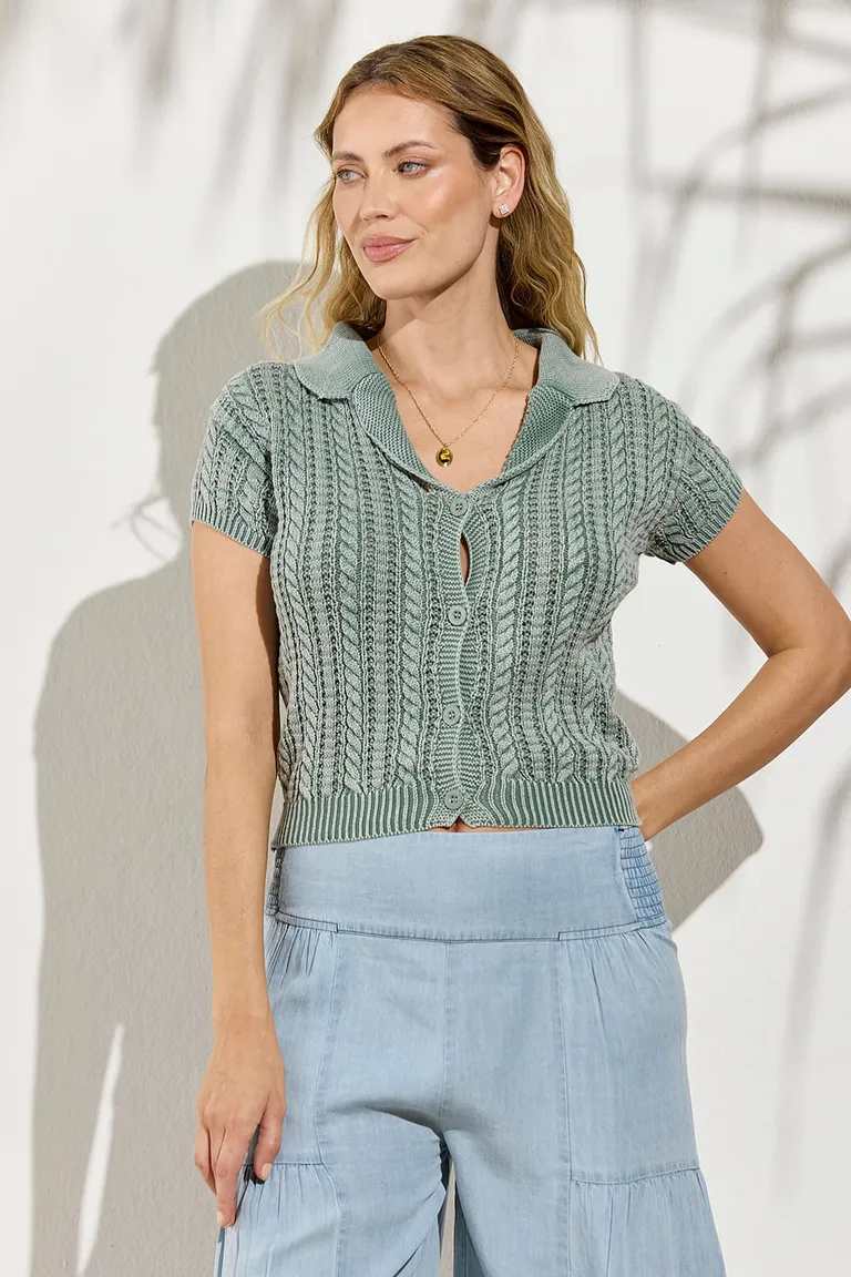 Saco de tejido tipo crochet con cierre de botones y ajuste entallado de Indiastyle en Chaquetas para argentina