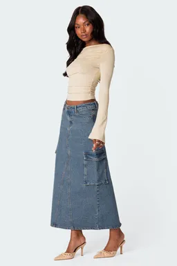 Top fruncido dana de Edikted en Tops para argentina