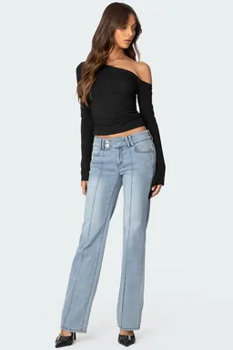 Jeans bota baja avril de Edikted en Pantalones para argentina