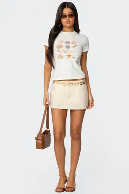 Minifalda skort addey lino de Edikted en Shorts para argentina