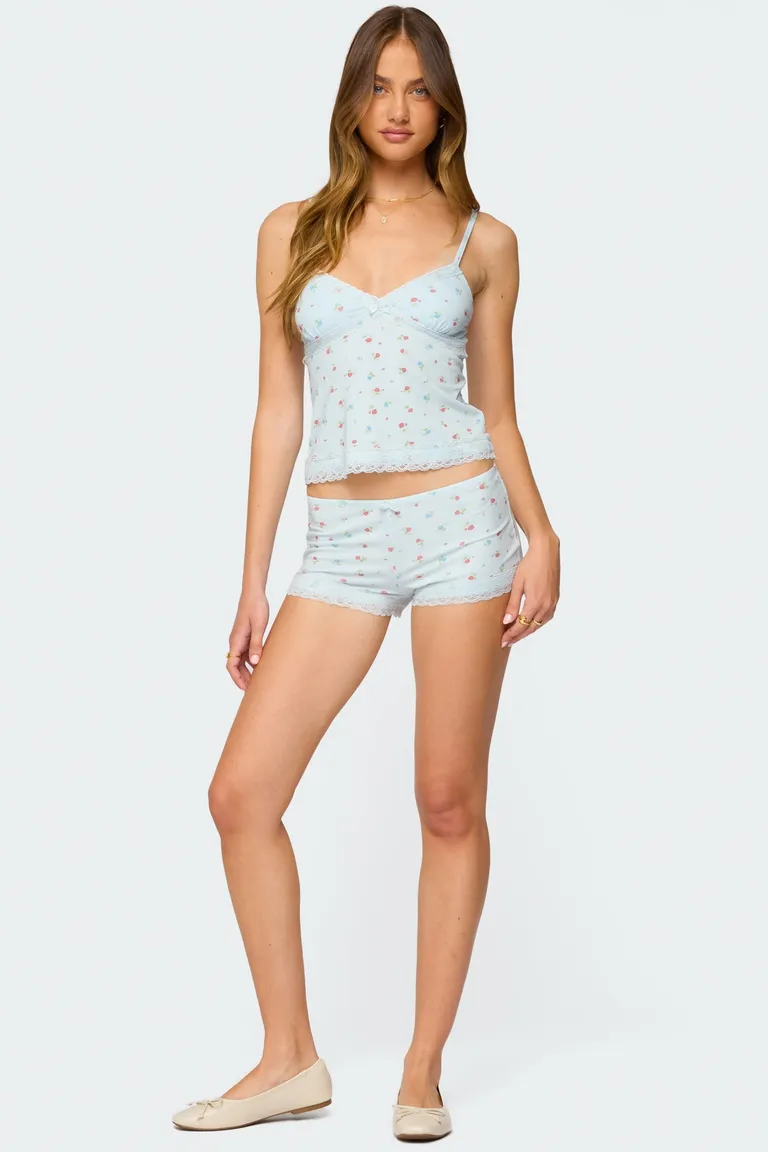 Shorts floreados aurea encaje de Edikted en Pijamas y Sleepwear para argentina