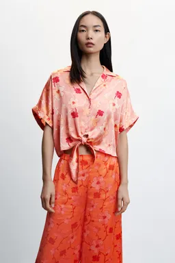 Pantalón palazzo estampado de Mango en Pantalones para argentina