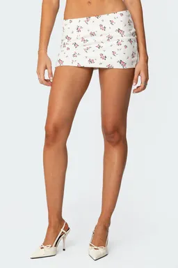 Mini falda waffle floral melany de Edikted en Faldas para argentina