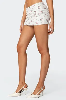 Mini falda waffle floral melany de Edikted en Faldas para argentina