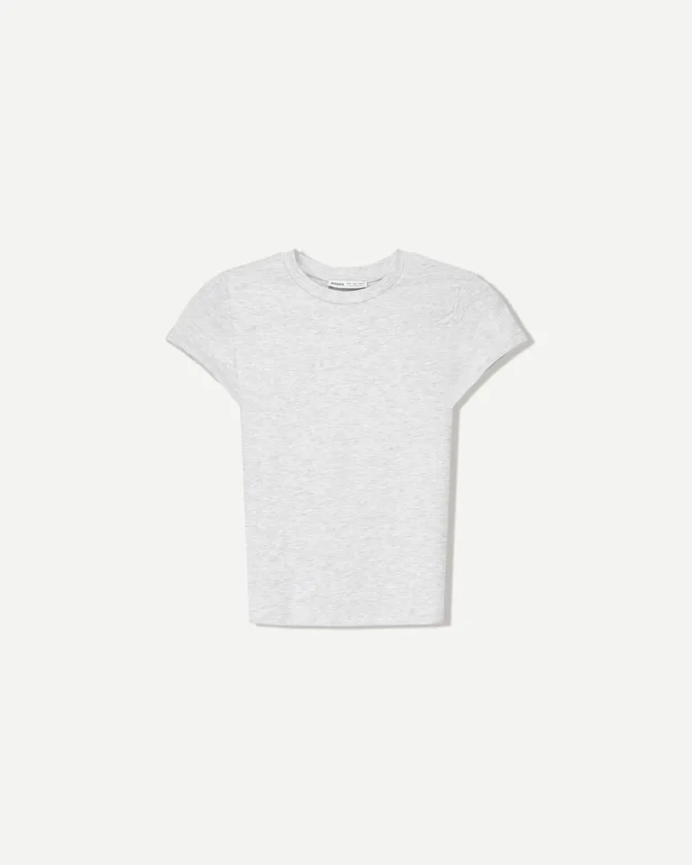 Remera cuello redondo manga corta de Bershka en Remeras para argentina