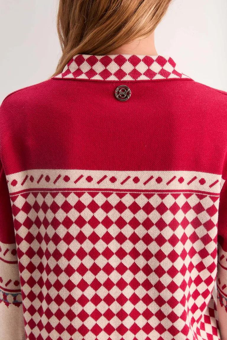 Cárdigan con diseño jacquard multicolor de la colección Ti Amo de Kosiuko en Buzos y Sweaters para argentina