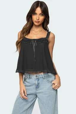 Top babydoll volantes tul de Edikted en Tops para argentina